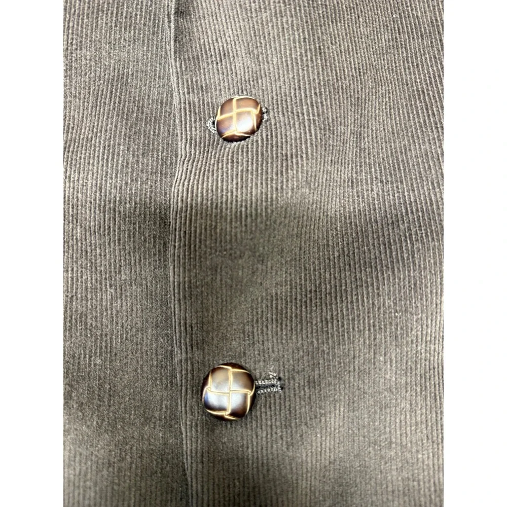 Lauren Ralph Lauren Mens Brown Corduroy Blazer Paisley‎ Lining 2-Button Jacket